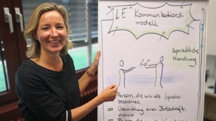 Susann Bänder mit Flipchart